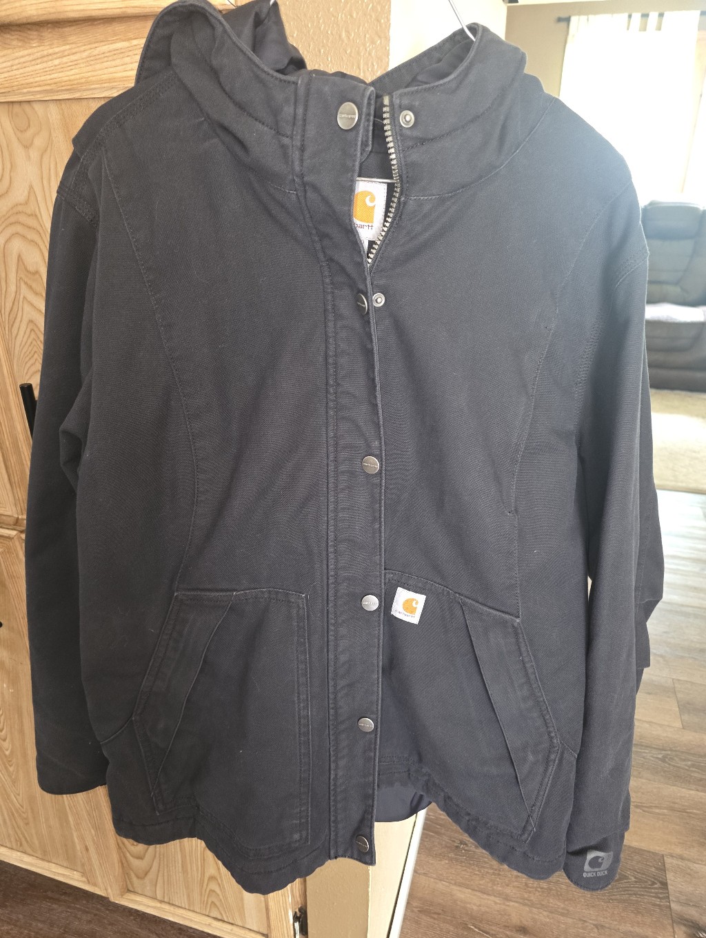 Carhartt Black Hooded Full Swing Utility Jacket